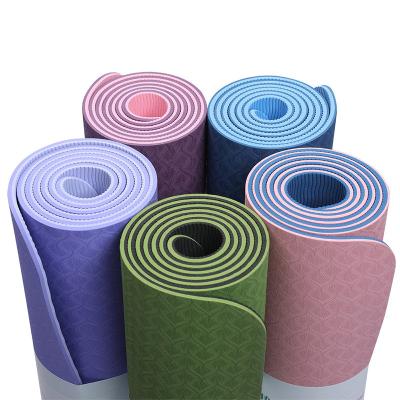 China Custom Waterproof Yoga Mat Double Color Yoga Tape Anti Slip Logo Tape for sale