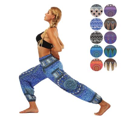 China QUICK DRY wholesale loose boho yoga lantern pants harem pants fitness dance pants thai indonesian style for sale