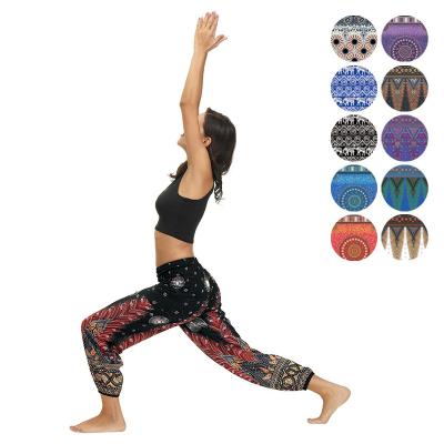 China QUICK DRY women loose boho yoga lantern pants harem pants fitness dance pants national costume thai indonesian style for sale