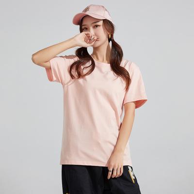 China Plain Anti-Wrinkle Cotton T-shirts Women T-shirt Customized Logo Wholesale Plain Women's T-shirts Oversized for sale