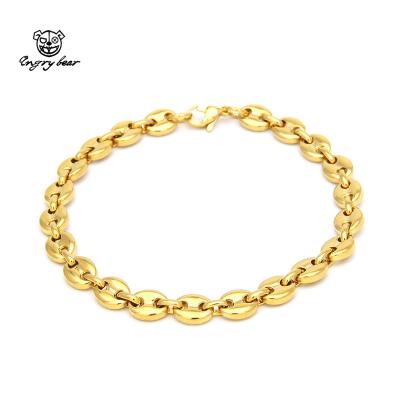 China Bean Chain Wild Retro Button Coffee Stainless Steel Hip-Hop European and American Bracelet with Jewelry Spot Wholesale for sale