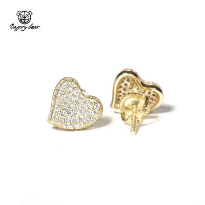 China 7 Days TRENDY Shipping Hip Hop Simple Design Zircon Earrings S925 Sterling Silver Infinite Love Earrings for sale