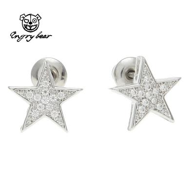 China FASHIONABLE Korean Female Temperament Stylish Five-pointed Star Style Earrings Shiny Pendant Jewelry for sale