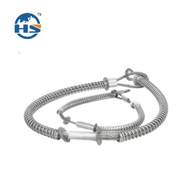 China Industrial carbon steel/stainless steel pipe to house safety whipcheck cable for sale