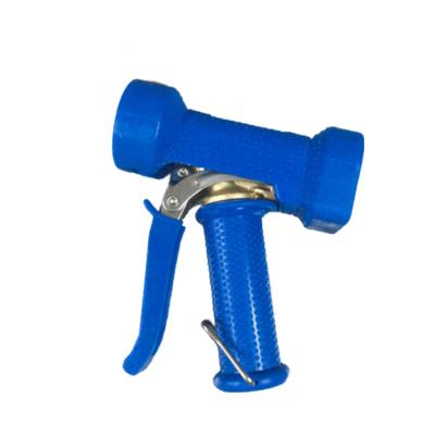 China Industrial Cleaning Blue Rubber Cover Trigger Operated Heavy Duty Brass Water Spray Gun for sale