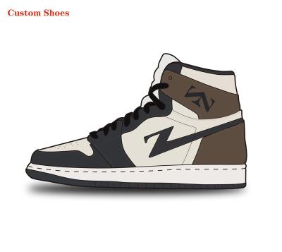 China Hot Selling Custom Logo Footwear Shoes For Men Basketball Shoes Mens Sneakers EVERGREEN for sale