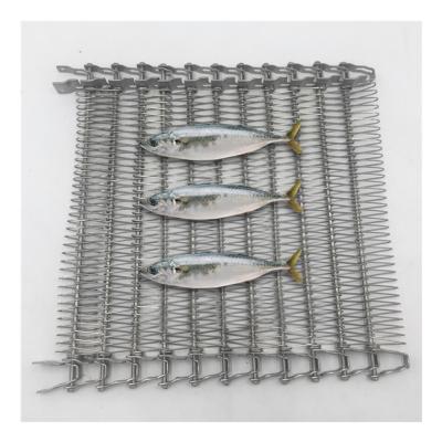 China Water Resistant Spiral Grid Belt Conveyor Belt For Cooling Or Freezing for sale