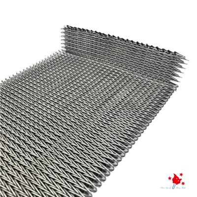 China Corrosion Resistance Stainless Steel Compound Armor Belt Balanced Oven Baking Wire Mesh Conveyor Belt for sale