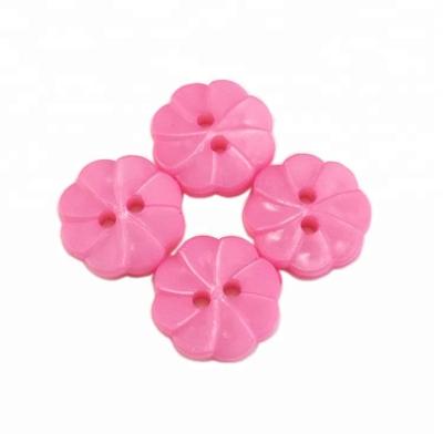 China Decorative Dry Cleaning Baby Garment Hat Candy Colors Flower Plastic Custom Easy Button for sale