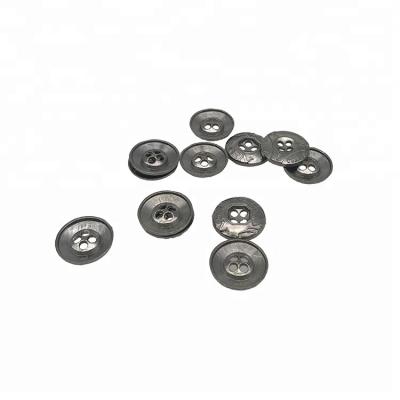 China Dry cleaning Logo Custom Made Black Nickel four holes around metal garment hats covers metal jeans button for coat jacket for sale