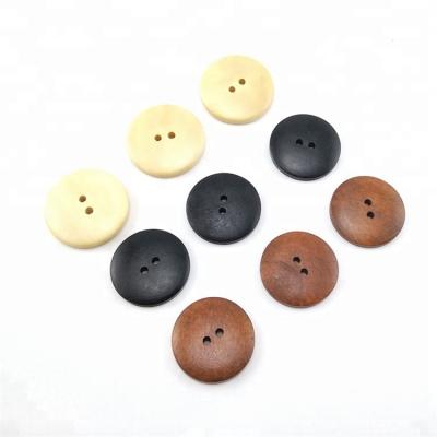 China Dry Cleaning Two Holes Black Natural Wood Brown Burlywood Fancy Shirt Button For Wholesale for sale