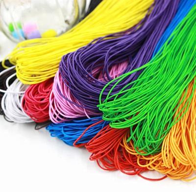 China Multi Colors 2.5mm Elastic Round Garment Accessories Wrist String Rubber Band Cord for sale