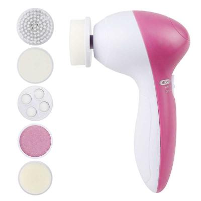 China Acne Treatment Cheap 5 in 1 Sonic Electric Beauty Facial Cleansing Brush Facial Device for sale