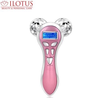 China 4D Microcurrent Anti-puffiness Electric Vibration Y Shape Pulse Skin Tighten Face Lift Massage Roller for sale