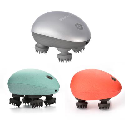 China 2021 New Handheld Octopus Plastic Silicone Hair Mini Scalp Massager For Stress Portable Waterproof Electric Vibrating Head Relief for sale