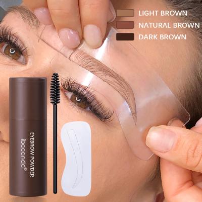 China Reusable Private Label Customized One Step Brow Shaper Shaping Kit Wholesale Waterproof 3D Perfect Eyebrow Stamp With 10 Eyebrow Stencils for sale