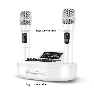 China Anti-interference Handheld Microphone OEM UHF KTV Stage HIFI Performance Self-charging Rechargeable Wireless Microphone for sale