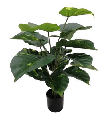 China High Quality Real Touch Country Low Price Artificial Plants Varied Taro Leaf Bonsai For Daily Home Decoration for sale