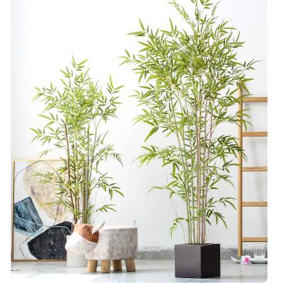 China Indoor And Outdoor Decorative Plastic Quality Luck Tropical Artificial Bamboo Sticks Plant Tree for sale