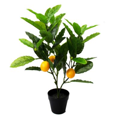 China New Design 70CM Cheap Artificial Lemon Tree Glamorous Potted Artificial Lemon Fruit Tree Indoor Decor for sale