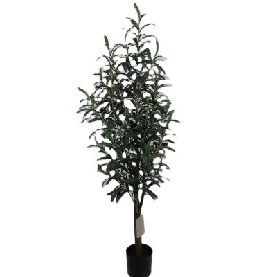 China Hotselling Decoration Designs Artificial Olive Tree With Olive Fruit Fake Bonsai Decoration For Home Plant Fake Silk Leaf for sale