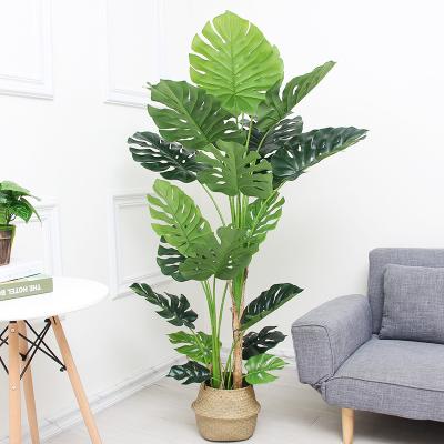 China Art Decor Real Touch Fake Monstera Plant Monstera Deliciosa Artificial Tree for Garden Decor for sale