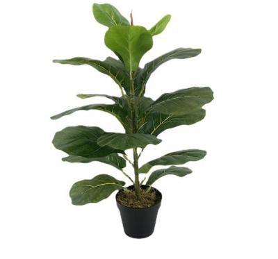 China Hot Selling Small Fiber Leaf Minimalist Artificial Fiddle Tree For Home Decor Or Other Garden Ornaments And Water Features for sale