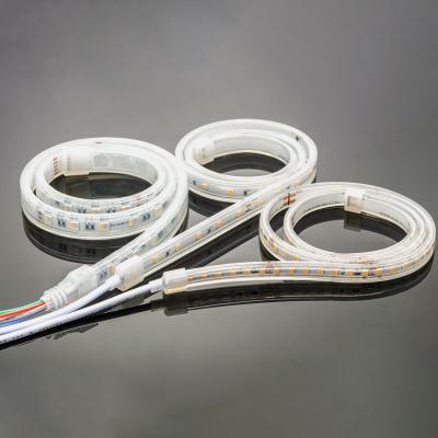 China Theme Park Silicone Waterproof IP67 Strip 12mm 24V 12V Synchronous RGB Led Neon Flex for sale