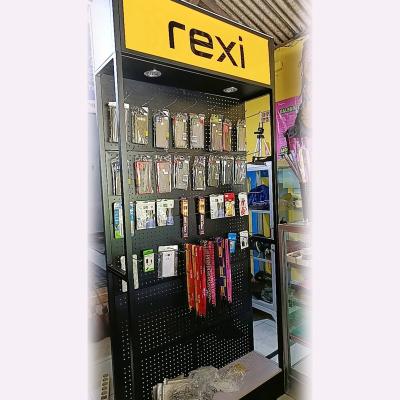 China Easy Assembly Metal Material Custom High Quality Display Rack Phone-Display-Cabinet for sale