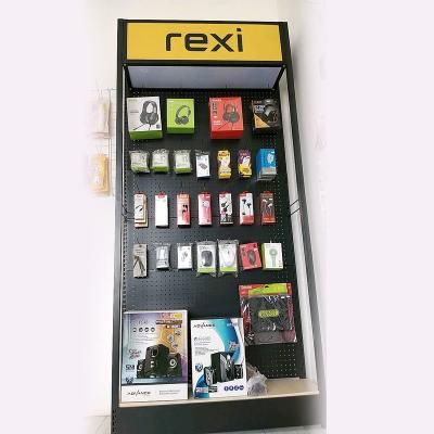 China Custom High Quality Easy Assembly Metal Material Display Stand Cell Phone Display Cabinet for sale