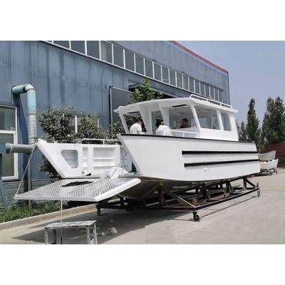 China Aluminum Gospel Cargo 30ft / 9m Aluminum Landing Craft Boat / Work Barge With Cabin for sale