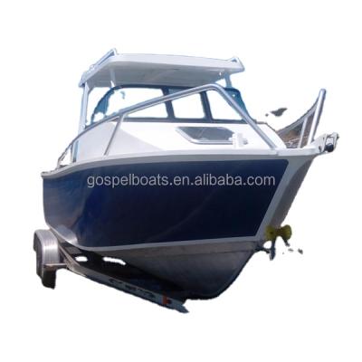 China Aluminum fishing and recreation cuddy cabin boat 5.8m with CE certificate for sale