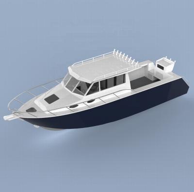 中国 Lifestyle Aluminum Boat Gospel Fishing Boat 30ft/9m Aluminum Cabin Cruiser With Deep V Hull 販売のため