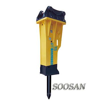 China Construction excavator attachment hydraulic stone breaker for sale soosan SB70 stone breaker for sale