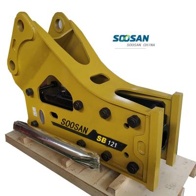 China soosan hydraulic construction hammer sb121 breaker box silence rock breaker with 155mm chisel diameter for sale