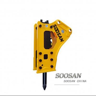 China CONSTRUCTION YANTAI SOOSAN HYDRAULIC BREAKER SB130 WITH 165 MM TOOL DIAMETER SIDE / TOP /SILENCE TYPE FOR EXCAVATORS for sale