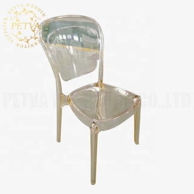 China Modern high quality clear acrylic decorative dining chair wedding chivari chairs wedding to wedding hotel used for sale