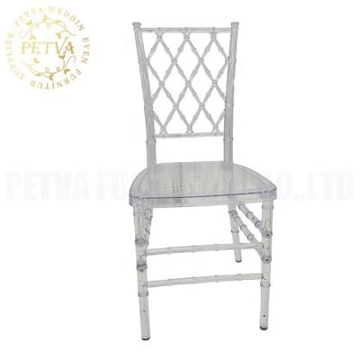 China Modern wholesale cross back chiavari chairs transparent chair acrylic clear chairs for weddings acrylic for event used for sale