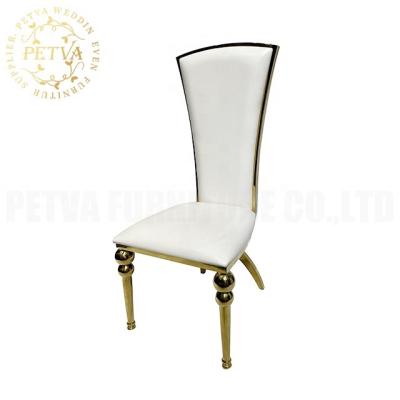 China Beautiful modern lounge chair and mirror set wedding chair stainless steel dining chair fashion hotel metal for event used for sale