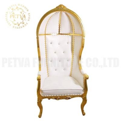 China Hot Sale Modern Bridal And Groom Chair Gold Color Throne Chair For Bridal And Groom Chair Used for sale