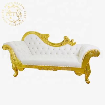 China Modern Luxury Bridal And Groom Weeding Chairs Gold Throne Chair Throne Chairs Commercial Furniture For Event Used for sale