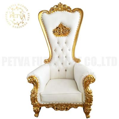 China Modern Cheap Modern King Throne Chair Wooden White Throne Chairs High Back Luxury High Back Throne Chair For Event Used for sale