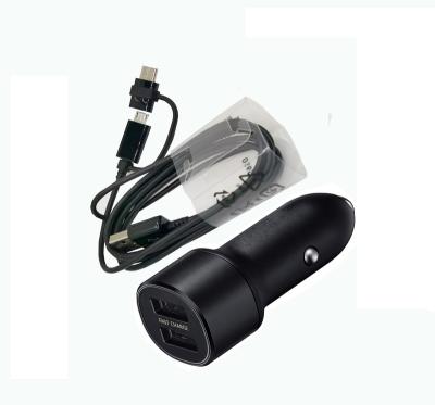 China EP-L1100 15W Mobile Phone Fast Car Charger For Samsung + Dual USB Ports & Micro USB/USB Type C Cable for sale