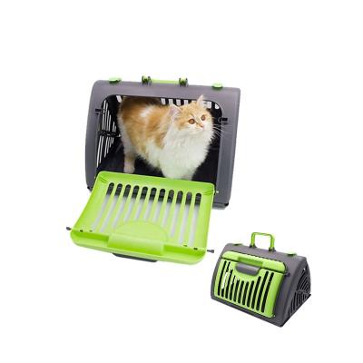 China Folding Pet Cat Cage Dog Cage Breathable Plastic Bag Cage 3 Layers Smart Paw for sale