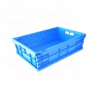 China Recyclable Plastic Collapsible Collapsible Storage Container Basket Crate Box Stack Organizer Box 604023 for sale