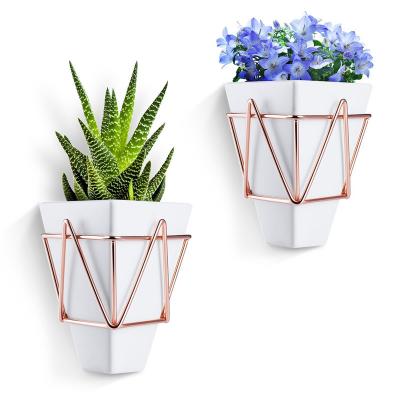 China Modern Hanging Planter Vase and Wall Decor Geometric Container Large for Succulents and Mini Cactus for sale