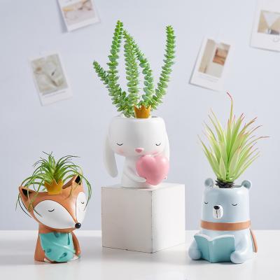 China Modern Cartoon Flowerpot Balcony Decorations Animal Pots For Decor Modern Children's Plant And Flower Garden Pots Home Office Gifts for sale