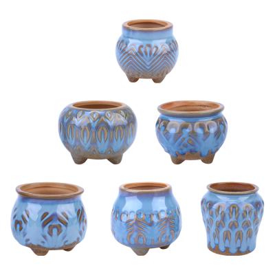 China American style ceramic pots for plants outdoor pot plant creative desktop succulent flower pot for garden for sale