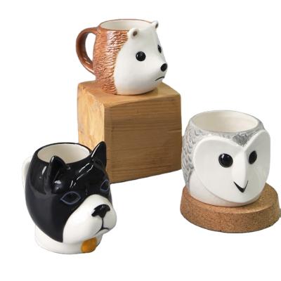 China Viable Animal Wholesale Ceramic Mug 3d Ceramic Mugs Sublimation Ceramic Coffee Mug Custom for sale