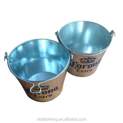 China Sustainable Bear Hot Selling Eco - Friendly Waterproof Tin Galvanized Metal Hot Dipped Ice Bucket for sale